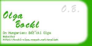 olga bockl business card